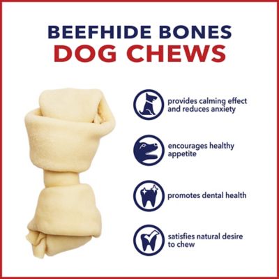 Image showing  4 in. American Beefhide Natural Flavor Bones Dog Chew Treats, 24 ct.