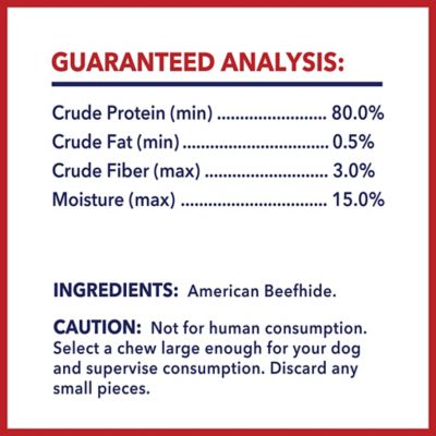 Image showing  4-5 in. American Beefhide Natural Flavor Bones Dog Chew Treats, 8 ct.