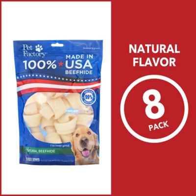 Image showing  4-5 in. American Beefhide Natural Flavor Bones Dog Chew Treats, 8 ct.