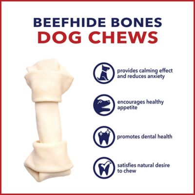 Image showing  6-7 in. American Beefhide Natural Flavor Bone Dog Chew Treats, 8 ct.