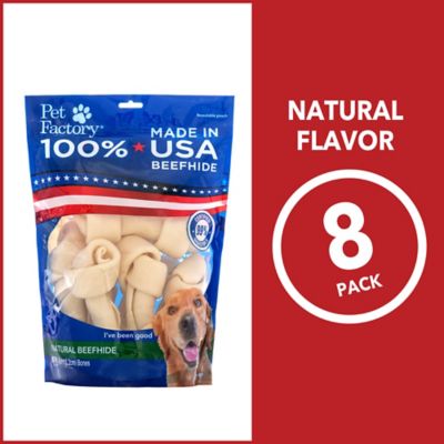 Image showing  6-7 in. American Beefhide Natural Flavor Bone Dog Chew Treats, 8 ct.