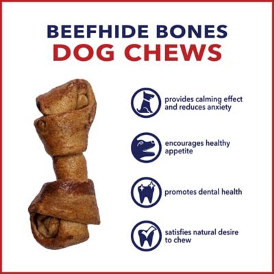 Image showing  4 in. American Beefhide Peanut Butter Flavor Bones Dog Chew Treats, 24 ct.