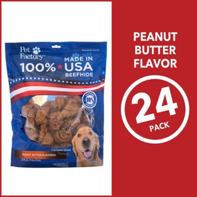 Image showing  4 in. American Beefhide Peanut Butter Flavor Bones Dog Chew Treats, 24 ct.