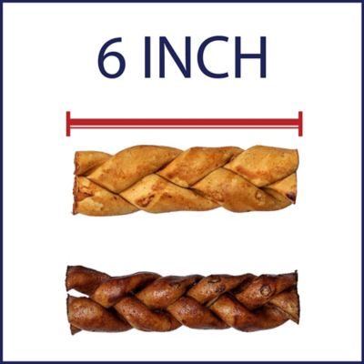 Image showing  6 in. American Beefhide Beef and Chicken Flavor Braided Sticks Dog Chew Treats, 6 ct.