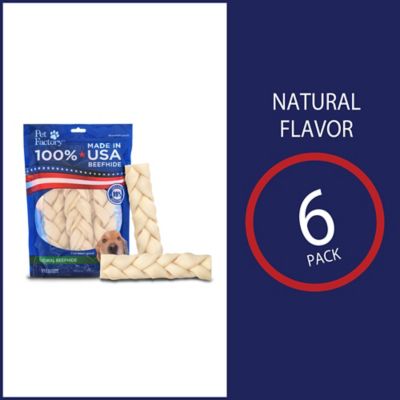 Image showing  7 in. American Beefhide Natural Flavor Braided Sticks Dog Chew Treats, 6 ct.