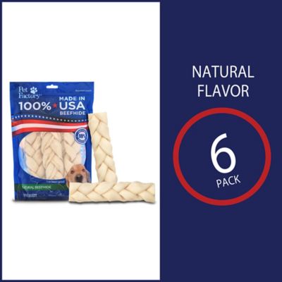 Image showing  American 7 in. Beefhide Natural Flavor Braided Sticks Dog Chew Treats, 6 ct.