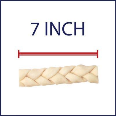 Image showing  American 7 in. Beefhide Natural Flavor Braided Sticks Dog Chew Treats, 6 ct.