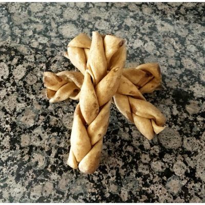 Image showing  7 in. American Beefhide Peanut Butter Flavor Braided Sticks Dog Chews, 6 ct.