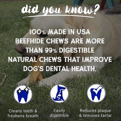 Image showing  7 in. American Beefhide Peanut Butter Flavor Braided Sticks Dog Chews, 6 ct.