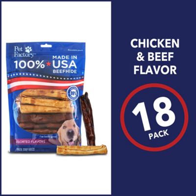 Image showing  5 in. American Beefhide Beef and Chicken Flavor Chip Rolls Dog Chew Treats, 18 ct.