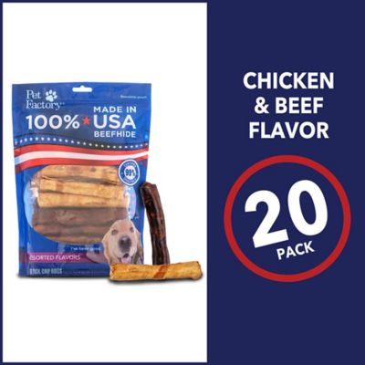 Image showing  5 in. American Beefhide Beef and Chicken Flavor Chip Rolls Dog Chew Treats, 20 ct.