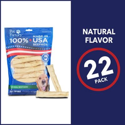 Image showing 4 th Pet Factory 5 in. American Beefhide Natural Flavor Chip Rolls Dog Chew Treats, 22 ct., 78107