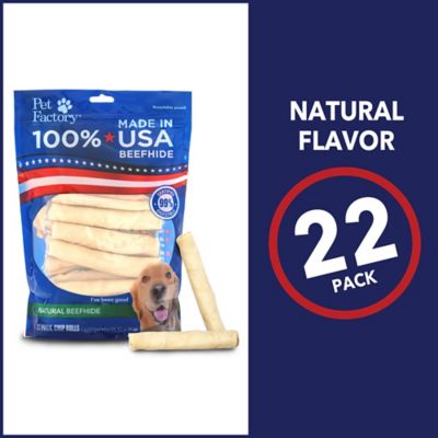 Image showing 4 th Pet Factory 5 in. American Beefhide Natural Flavor Chip Rolls Dog Chew Treats, 22 ct., 78704