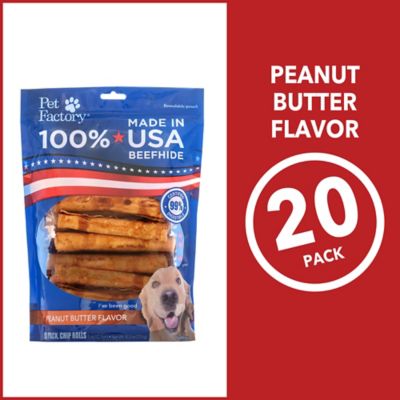 Image showing  5 in. American Beefhide Peanut Butter Flavor Chip Rolls Dog Chew Treats, 20 ct.