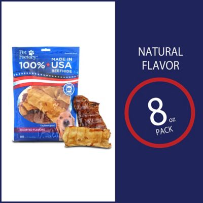 Image showing  American Beefhide Beef and Chicken Flavor Chips Dog Chew Treats, 8 oz.