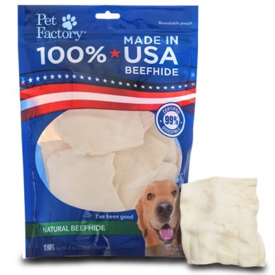 Pet Factory American Beefhide Natural Flavor Chips Dog Chew Treats, 8 oz.