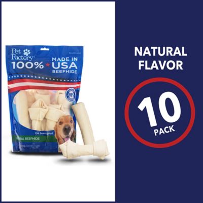 Image showing  6-7 in. American Beefhide Medium Natural Flavor Bones and Rolls Dog Chew Treats, 10 ct.