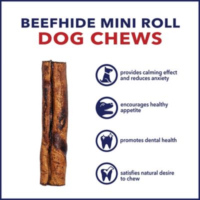 Image showing  3-3.5 in. American Beefhide Beef Flavor Mini Rolls Dog Chew Treats, 35 ct.