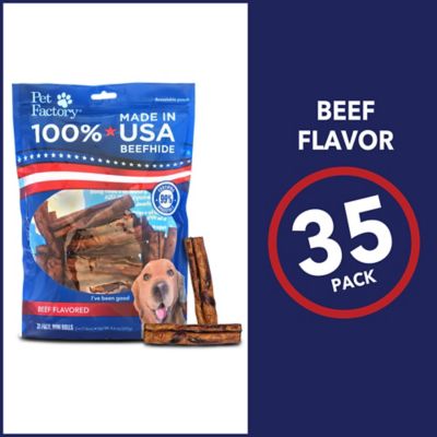Image showing  3-3.5 in. American Beefhide Beef Flavor Mini Rolls Dog Chew Treats, 35 ct.
