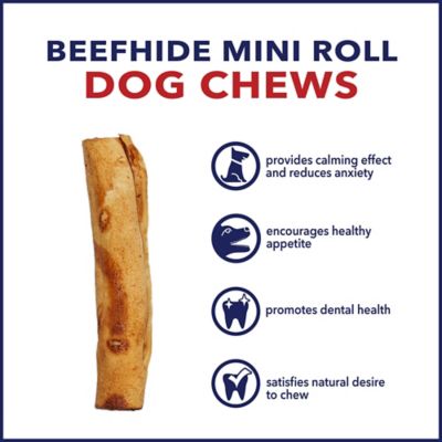 Image showing  3-3.5 in. American Beefhide Chicken Flavor Mini Rolls Dog Chew Treats, 35 ct.