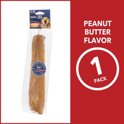 Image showing  10 in. American Beefhide Peanut Butter Flavor Made in USA Beefhide Roll Dog Chew Treat