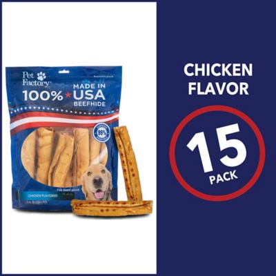 Image showing  8 in. American Beefhide Chicken Flavor Rolls Dog Chew Treats, 15 ct.
