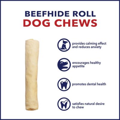 Image showing  8 in. American Beefhide Natural Flavor Rolls Dog Chew Treats, 15 ct.