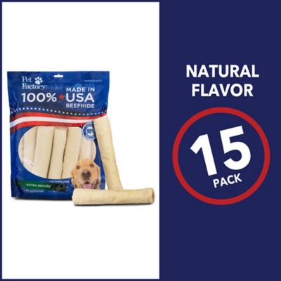Image showing  8 in. American Beefhide Natural Flavor Rolls Dog Chew Treats, 15 ct.