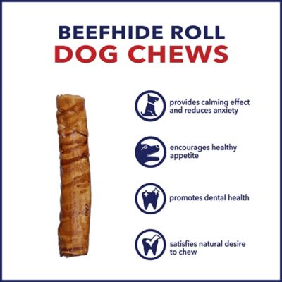 Image showing  Peanut Butter Flavor Made in USA Beefhide Rolls Dog Chew Treats, 8 in., 10 ct.