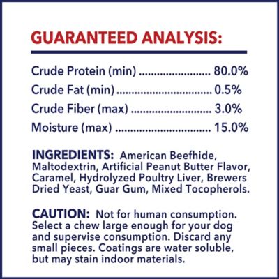 Image showing  Peanut Butter Flavor Made in USA Beefhide Rolls Dog Chew Treats, 8 in., 10 ct.