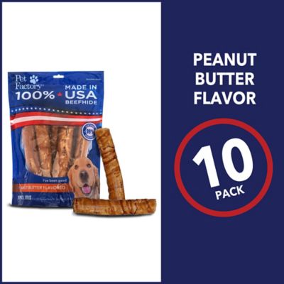 Image showing  Peanut Butter Flavor Made in USA Beefhide Rolls Dog Chew Treats, 8 in., 10 ct.