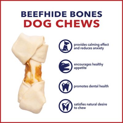 Image showing  4-5 in. Twistedz American Beefhide Bone Dog Chew Treats with Chicken Meat Wrap, 3 ct.