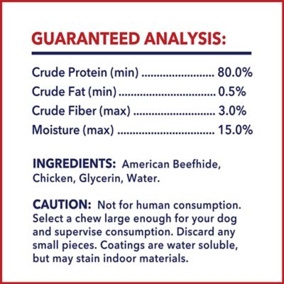 Image showing  4-5 in. Twistedz American Beefhide Bone Dog Chew Treats with Chicken Meat Wrap, 3 ct.