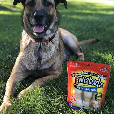Image showing  5 in. Twistedz American Beefhide Chip Roll Dog Chew Treats with Chicken Meat Wrap, 8 ct.