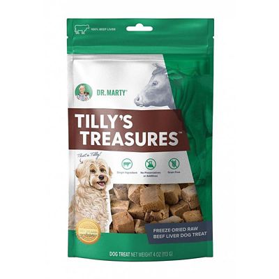 Dr. Marty Tilly's Treasures Beef Liver Freeze-Dried Dog Treats, 4 oz.