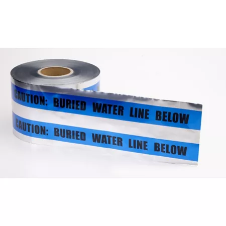 Mutual Industries Buried Water Pipe Tape 6 in x 1000 ft. Marking Flags