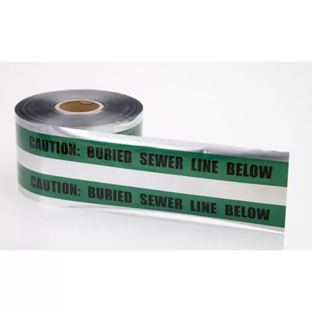 Mutual Industries Sewer Pipe Detection Tape 6 in x 1000 ft. Marking Flags