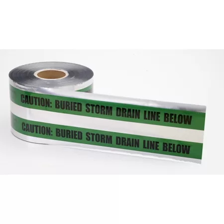 Mutual Industries 6 in x 1000 ft Detect Storm Drainage Tape Marking Flags