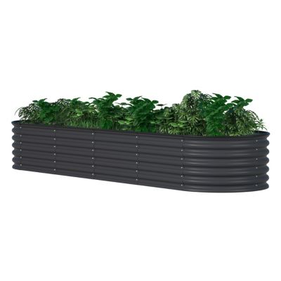 Image showing  9-in-1 Modular Metal Raised Garden Bed Kit, 24 in. x 96 in. x 17 in.