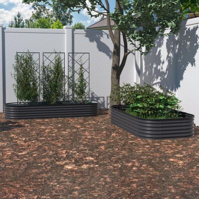 Image showing  9-in-1 Modular Metal Raised Garden Bed Kit, 24 in. x 96 in. x 17 in.