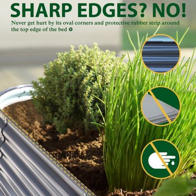 Image showing  9-in-1 Modular Metal Raised Garden Bed Kit, 24 in. x 96 in. x 17 in.