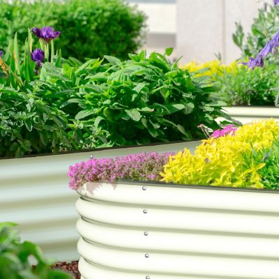 Image showing 8 th Veikous Metal Raised Garden Bed for Vegetables and Flowers, 24 in. x 96 in. x 17 in., Light Green