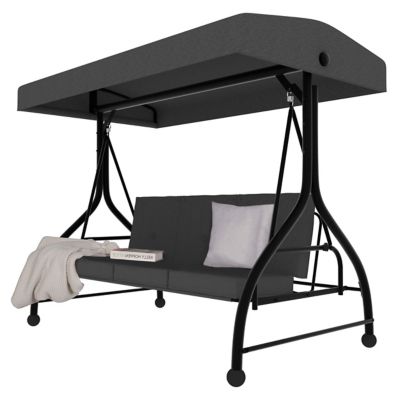 Outdoor patio swing online with canopy