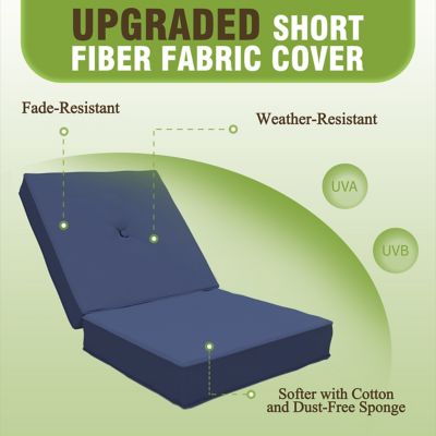 Image showing  3-Seat Converting Canopy Patio Swing Steel Lounge Chair with Cushions