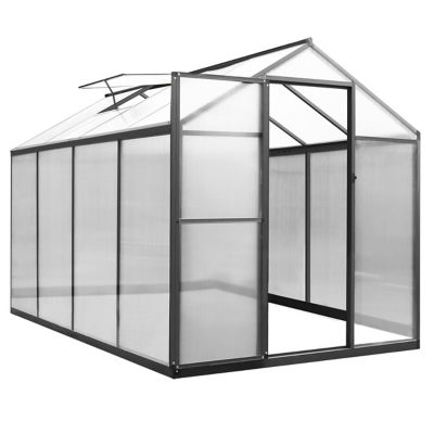 Image showing  6 ft. L x 8 ft. W Walk-In Garden Greenhouse Kit with Adjustable Roof Vent