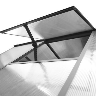Image showing 7 th Veikous 6 L x 8 W ft. Walk-In Garden Greenhouse Kit with Adjustable Roof Vent