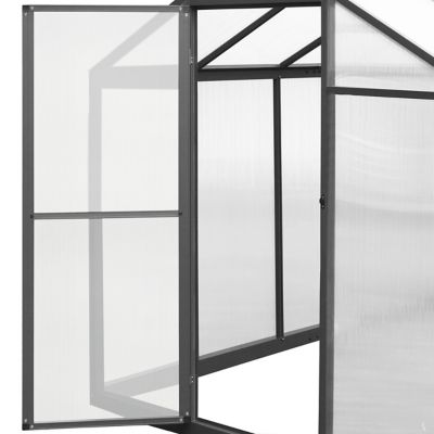 Image showing 8 th Veikous 6 ft. L x 10 ft. W Walk-In Garden Greenhouse with Adjustable Roof for Outdoor