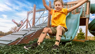 Image showing  75 cu. ft. Green Rubber Nugget Mulch
