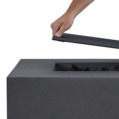 Image showing  Estes Square Aluminum Fire Table Lid, 138-BK