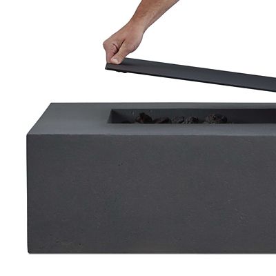 Image showing  Estes Rectangular Aluminum Fire Table Lid
